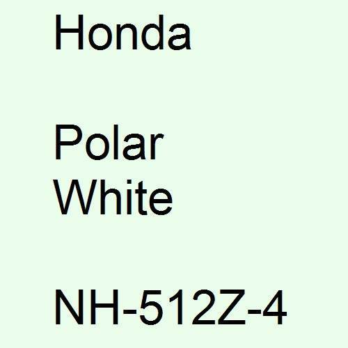 Honda, Polar White, NH-512Z-4.